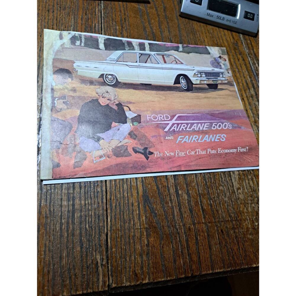 Vintage 1961 Ford Fairlane and 500 Brochure Booklet Catalog FDC-6213
